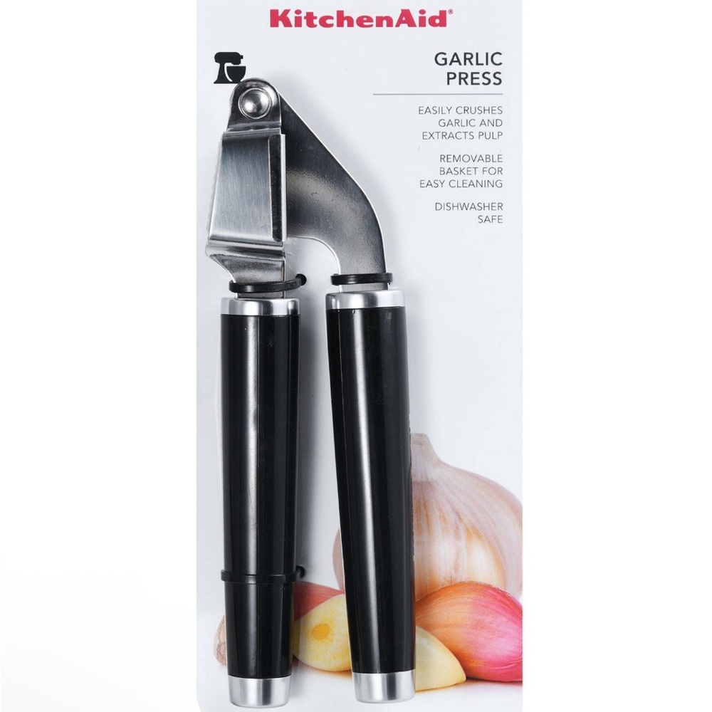 KitchenAid Classic Stainless Steel Garlic Press - Dishwasher Safe